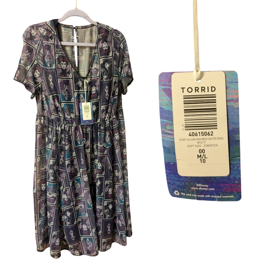 Torrid Disney Villains Dress Size 10 or Torrid 00